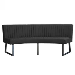 Eetkamerbank - Hengelo - stof Element donkergrijs 22 - geschikt voor ovale tafel 240 cm