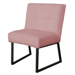 Eetkamerstoel - Amsterdam - geschikt voor ronde tafel - stof Element lichtroze 18