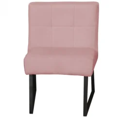 Eetkamerstoel - Amsterdam - geschikt voor ronde tafel - stof Element lichtroze 18