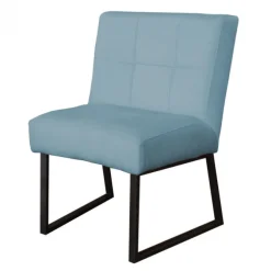 Eetkamerstoel - Amsterdam - geschikt voor ronde tafel - stof Element lichtblauw 16