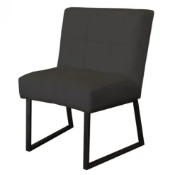 Eetkamerstoel - Amsterdam - geschikt voor ronde tafel - stof Element antraciet 01