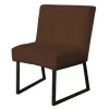 Eetkamerstoel - Amsterdam - geschikt voor ronde tafel - stof Element donkerbruin 25