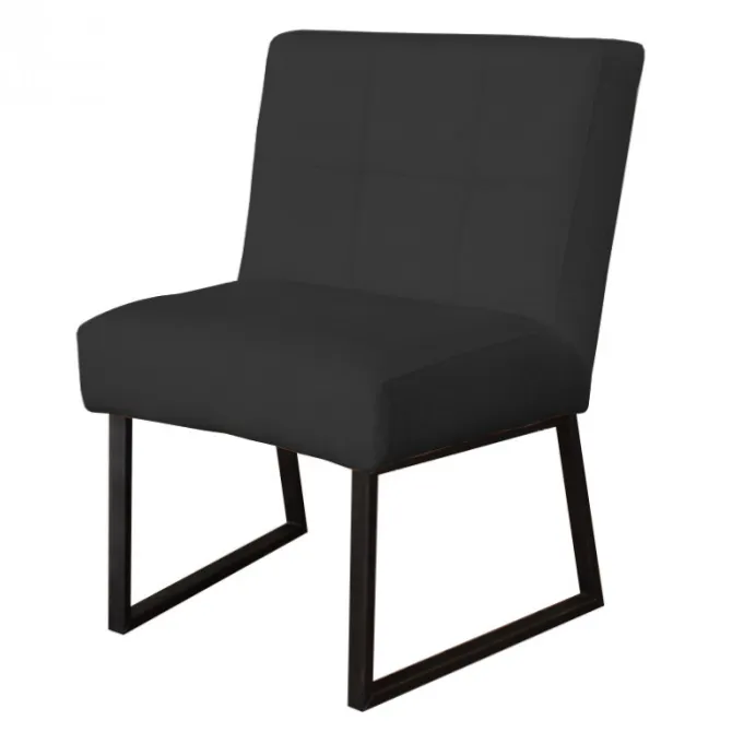 Eetkamerstoel - Amsterdam - geschikt voor ronde tafel - stof Element donkergrijs 22