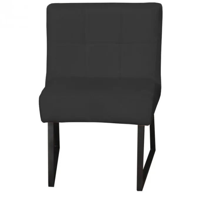 Eetkamerstoel - Amsterdam - geschikt voor ronde tafel - stof Element donkergrijs 22