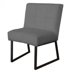 Eetkamerstoel - Amsterdam - geschikt voor ronde tafel - stof Element cementgrijs 23