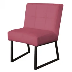 Eetkamerstoel - Amsterdam - geschikt voor ronde tafel - stof Element roze 10