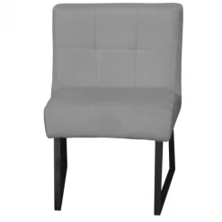 Eetkamerstoel - Amsterdam - geschikt voor ronde tafel - stof Element lichtgrijs 04