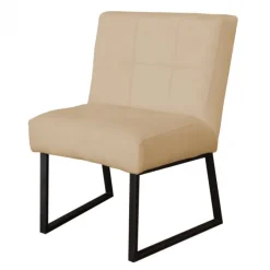 Eetkamerstoel - Amsterdam - geschikt voor ronde tafel - stof Element beige 06