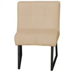 Eetkamerstoel - Amsterdam - geschikt voor ronde tafel - stof Element beige 06