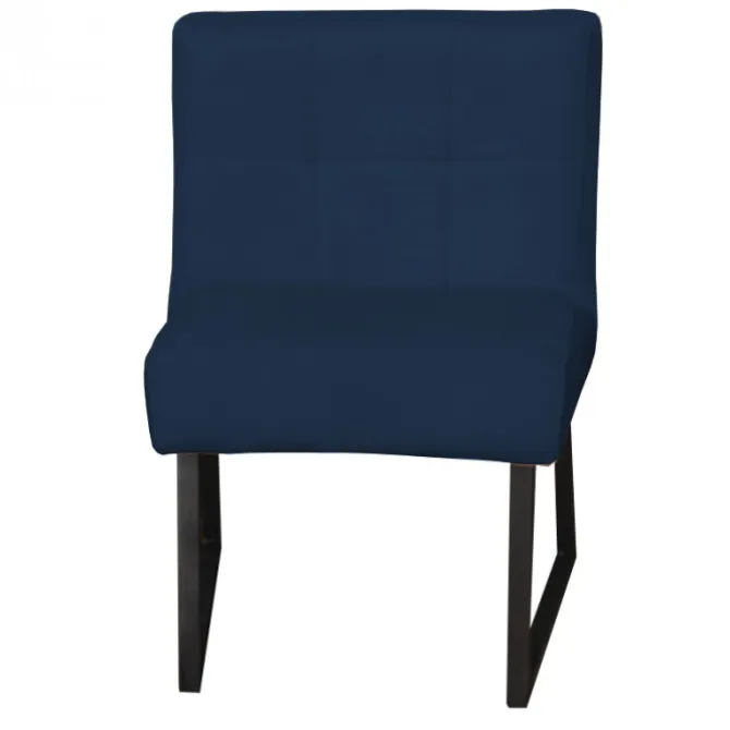 Eetkamerstoel - Amsterdam - geschikt voor ronde tafel - stof Element blauw 13