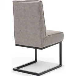 Eetkamerstoel - Andries - Lederlook Soft Pebble