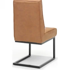 Eetkamerstoel - Andries - Lederlook Soft Cognac