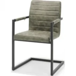 Eetkamerstoel - Apollo II - stof Bull lederlook moss