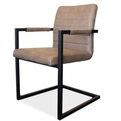 Eetkamerstoel - Apollo II - stof Bull lederlook grey