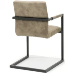 Eetkamerstoel - Apollo II - stof Bull lederlook taupe