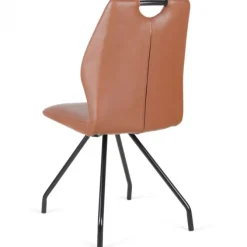 Eetkamerstoel - Carlos - leer Vintage cognac