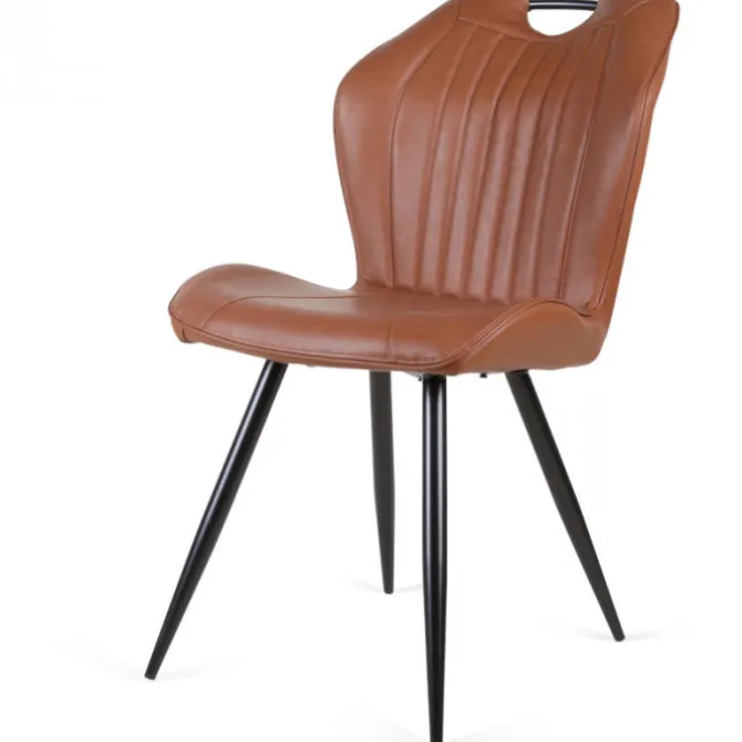 Eetkamerstoel - Cobra - leer Vintage cognac