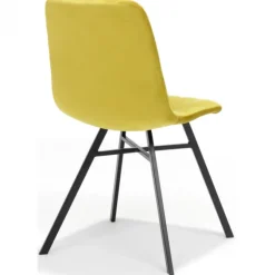 Eetkamerstoel - Dex - stof Velours okergeel