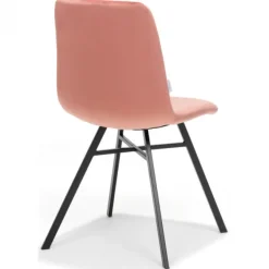 Eetkamerstoel - Dex - stof Velours roze