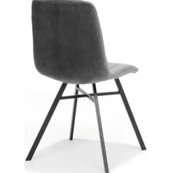 Eetkamerstoel - Dex - stof Velours grijs