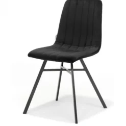 Eetkamerstoel - Dex - stof Velours zwart