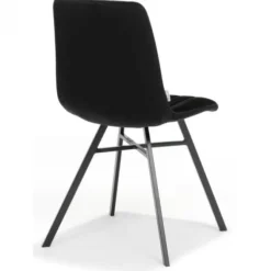 Eetkamerstoel - Dex - stof Velours zwart
