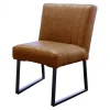 Eetkamerstoel - Hengelo - geschikt voor ronde tafel - lederlook Missouri cognac 03