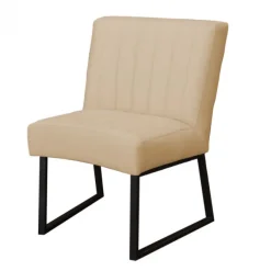 Eetkamerstoel - Hengelo - geschikt voor ronde tafel - stof Element beige 06