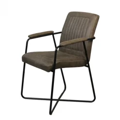 Eetkamerstoel - Henry - lederlook Soft groen