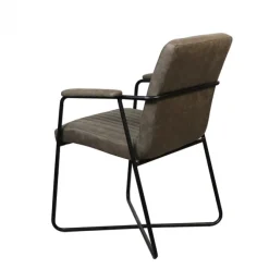 Eetkamerstoel - Henry - lederlook Soft groen