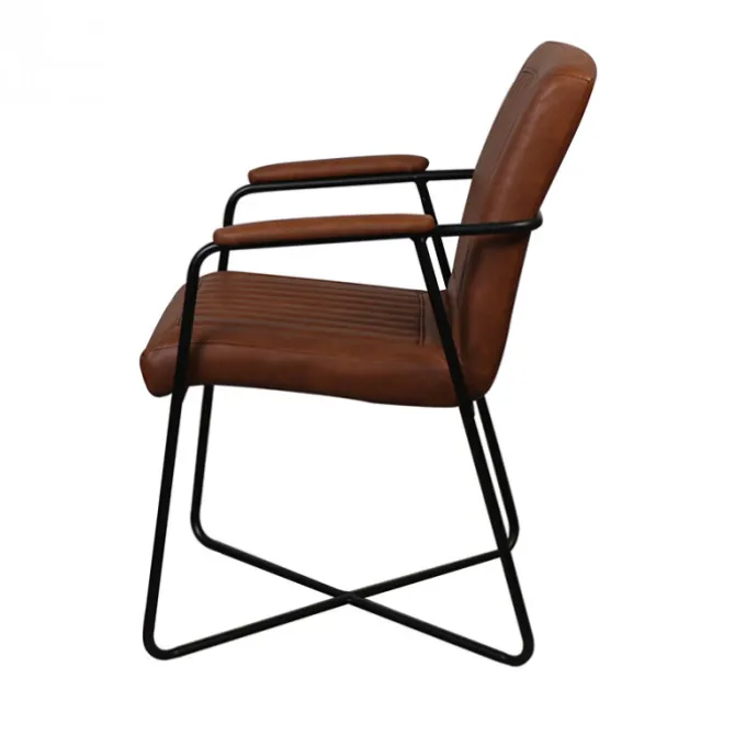 Eetkamerstoel - Henry - leer Vintage cognac