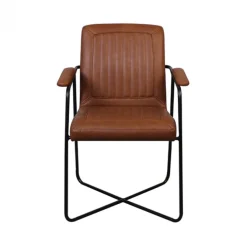 Eetkamerstoel - Henry - leer Vintage cognac