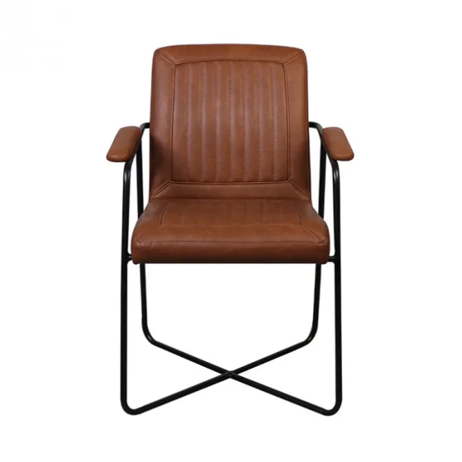 Eetkamerstoel - Henry - leer Vintage cognac