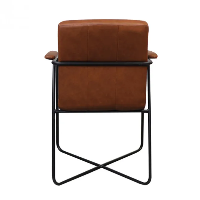 Eetkamerstoel - Henry - leer Vintage cognac