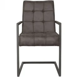 Eetkamerstoel - Jupiter - stof Cowboy retro lederlook antraciet