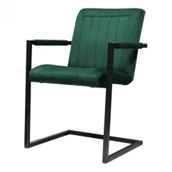 Eetkamerstoel - Lara met leuning - stof Element bos groen 20