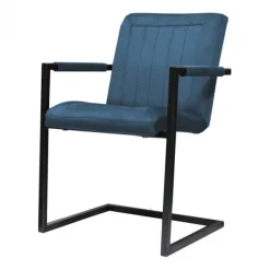 Eetkamerstoel - Lara met leuning - stof Element azure 21