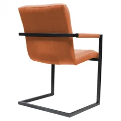 Eetkamerstoel - Lara met leuning - stof Element koper 09