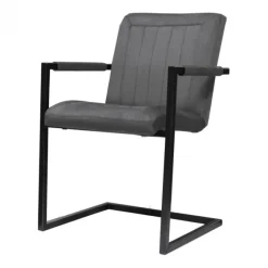 Eetkamerstoel - Lara met leuning - stof Element donkergrijs 22