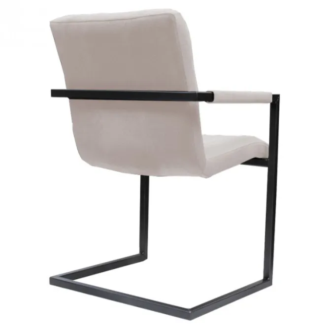 Eetkamerstoel - Lara met leuning - stof Element zand 17