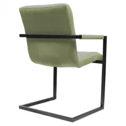 Eetkamerstoel - Lara met leuning - stof Element lichtgroen 11