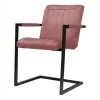 Eetkamerstoel - Lara met leuning - stof Element roze 10