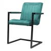 Eetkamerstoel - Lara met leuning - stof Element turquoise 15