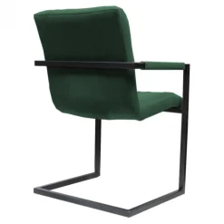 Eetkamerstoel - Lara met leuning - stof Element groen 12