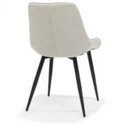 Eetkamerstoel - Loena - stof Teddy Wit