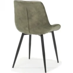 Eetkamerstoel - Loena - stof Cowboy retro lederlook olijf groen