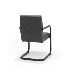 Eetkamerstoel - Monaco - stof Maya lederlook antraciet