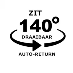 Eetkamerstoel - Neil - met draaivoet - lederlook Toronto antraciet