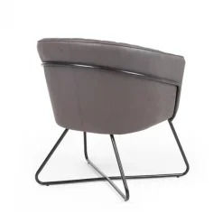 Eetkamerstoel - Nova - lederlook Soft antraciet