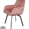 Eetkamerstoel - Peter - Draaibaar - stof Velours Adore rose
